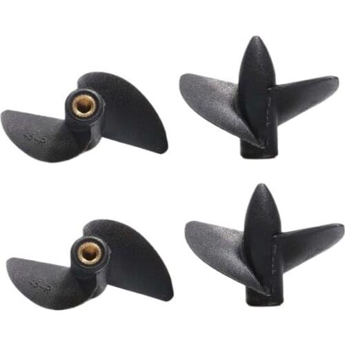 2pairs M4 Two Blades Propeller Positive/Reverse 35/39/42/45mm Nylon Copper Thread Props for RC Electric Boat O-Speedboat Parts