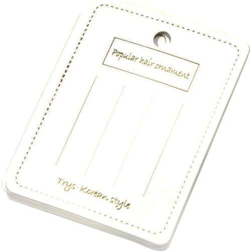 20Pcs White Label Hairpin Gilding Jewelry Display Fashion Lady Brooch Cards