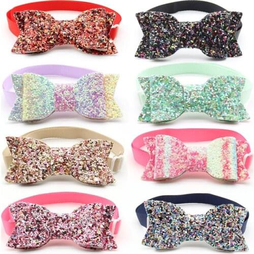50 Pcs Shining Bowknot For Small Medium Dog Bow Tie Adjustable Pet Dog Bow Tie Pet Supplies Dog Grooming Product For Party