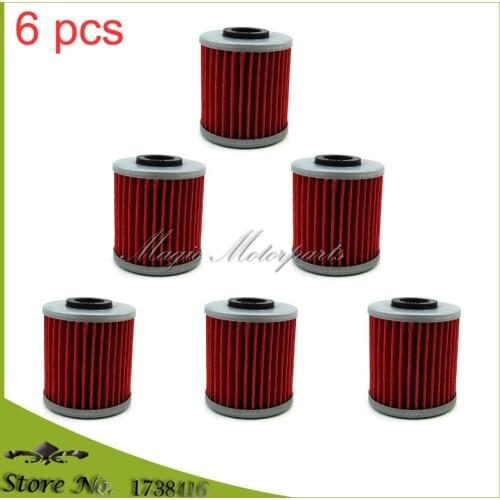 6 pcs Fuel Gas Oil Filters For Kawasaki KX250F KX250 KX450F 2008-2016 Pit Dirt Bike