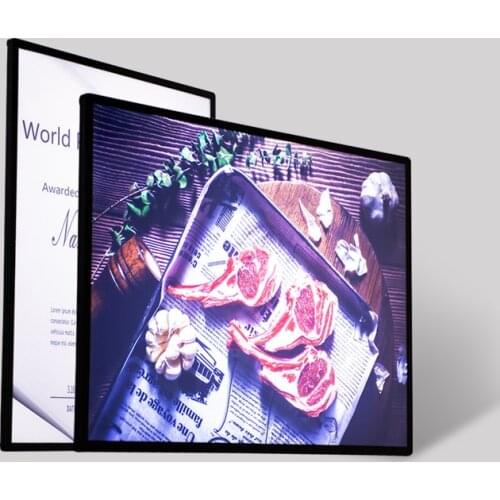 A4 fast food menu display stand cheap advertising screens backlit photo frame led
