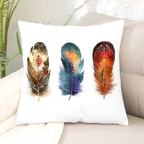 Feather Throw Pillow Case Cushion Covers for Home Sofa Chair Decorative Pillowcases