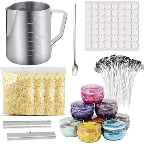 DIY Scented Candle Making Kit Supplies,Gift Kit Candle Making Supplies,Candle Making Pot,Candle Wick,Candle Wick Sticker