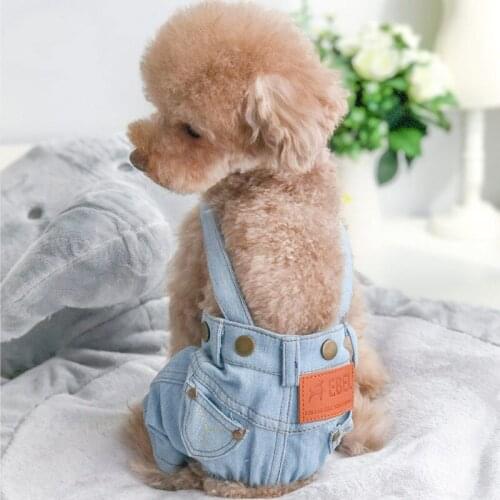 Pet Dog Clothes for Small Dogs Clothing Chihuahua Denim Jumpsuit Jean Suit Dog Accessories french bulldog Costume Puppy Apparel