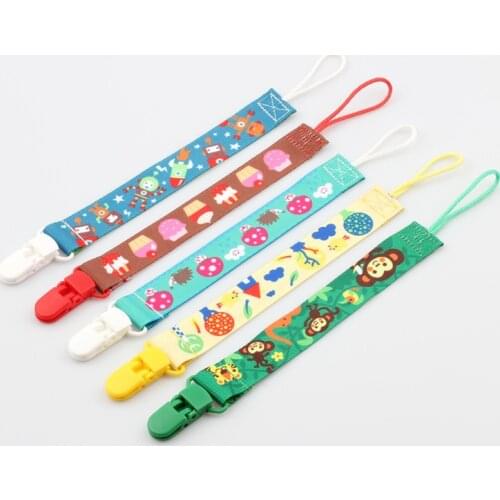 Eco-friendly baby pacifier chain saliva towel anti-drop chain teether anti-drop chain toy with pacifier chain anti-drop chain