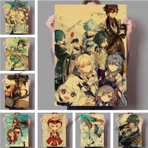Canvas Painting Wall Art Cartoon Anime Genshin Impact Room Decor Posters and Prints Nordic Pictures for Living Home Decoration