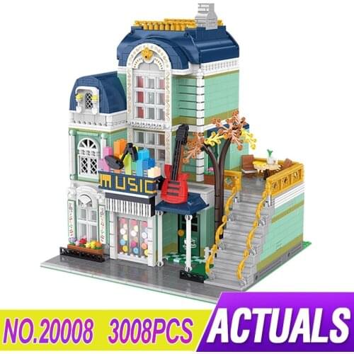 Creative City Streetview Building Toys The MOC Musical Instrument Store Model Building Blocks Kit Bricks Kids Birthday Gifts