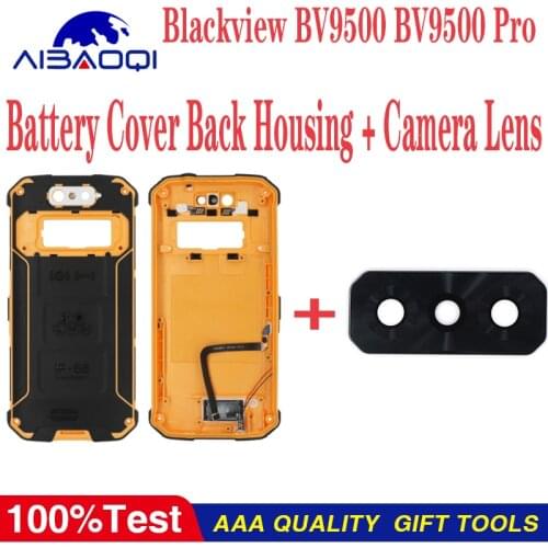 Battery Cover Back Housing With Loud Speaker Fingerprint Sensor Microphone + Camera Glass For Blackview BV9500 Pro Cellphone