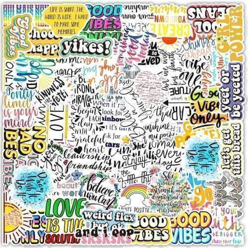 10/50/100PCS Motivational Phrases Sticker Inspirational Life Quotes Laptop Study Room Scrapbooking Graffiti Decals Sticker Toy