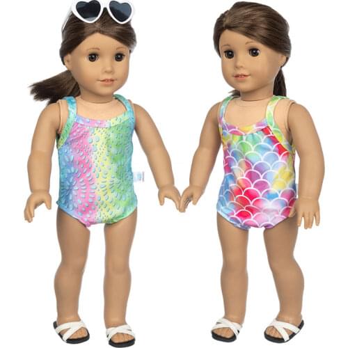 New Summer Bikini Fit For 45cm American Girl Doll 18 Inch Our Generation Girl Doll Clothes