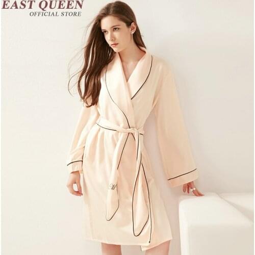 New Arrival bridesmaid robes pink home dress sexy ladies nightwear solid color long sleeve one-piece pajama AA2268 YQ