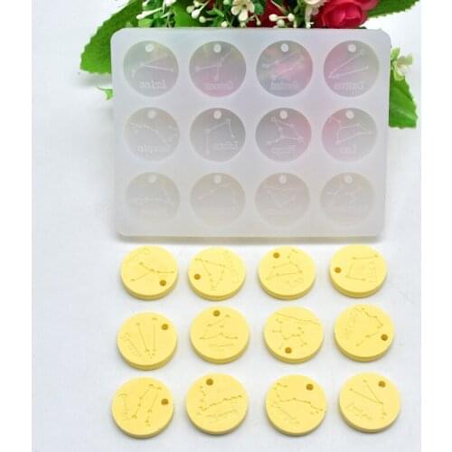 Diy Baking Utensil 12 Constellation Moulding Sugar-flipped Butter Mousse Cake Aromatic Gypsum Silica Gel