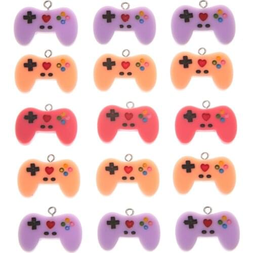 Sansango 10Pcs Cute Game Controller Camera Resin Charms Pendants For Necklace Earring Keychain Jewelry Making Accessories
