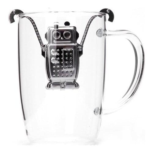 Creative Stainless Steel Robot Tea Infuser Strainer Filter Tools Kitchen Gadgets