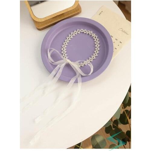 Bridal Headband Pearl Headpiece Hair Accessories Choker Necklace 2 Use