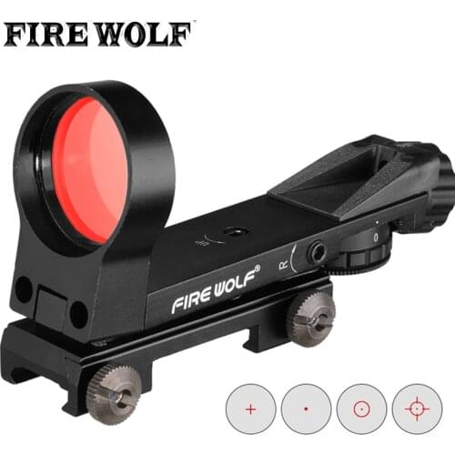 Tactical 1X30 Hot 20mm Rail Riflescope Hunting Optics Holographic Red Dot Sight Reflex 4 Reticle Tactical Scope Collimator Sight