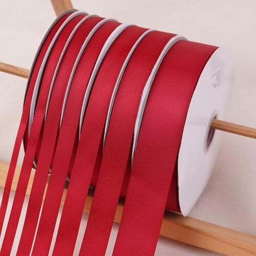 Dark Red 6mm-40mm Grosgrain Ribbons 100Yards/91Meters Wedding Ribbon Christmas Gift Box Wrap Accessories Handmade DIY Material