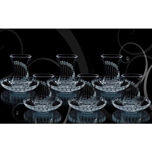 Turkish Tea Cup Pasabahce Slim Waisted Anaconda Stone Tea Team 12 Piece Turkish Arabic Moroccan Azeri French Russian British Tea set