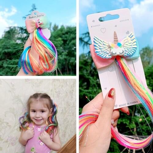 Unicorn Party Decoration Girls Colorful Unicorn Hair Clips Birthday Party Decorations Kids Baby Shower Fashion Hair Accessories