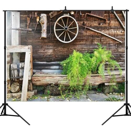 Lyavshi Spring Farm old Tools Wood Wall Photo Backgrounds Vinyl Digital Photography Backdrops For Photo Studio