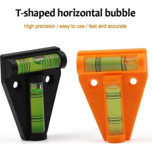 High precision Quality Acrylic Two ways Mini Spirit Level measurement instrument T-type spirit level bubble Measuring Tools