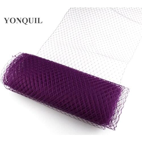 10"/25Cm Purple Birdcage Veils for Fascinators DIY Bridal Hair Accessories Millinery Hats Nice Party Headwear Nettings Show Hats