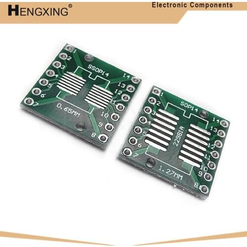 10piece TSSOP14 SSOP14 SOP14 to DIP14 Transfer Board DIP Pin Board Pitch Adapter In Stock