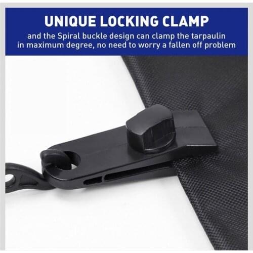 10PCSTarpaulin Clip Quality Durable Awning Tent Lashing Buckle Outdoor Camping Awning Hook Windproof Rope Barb Clip Linoleumclip