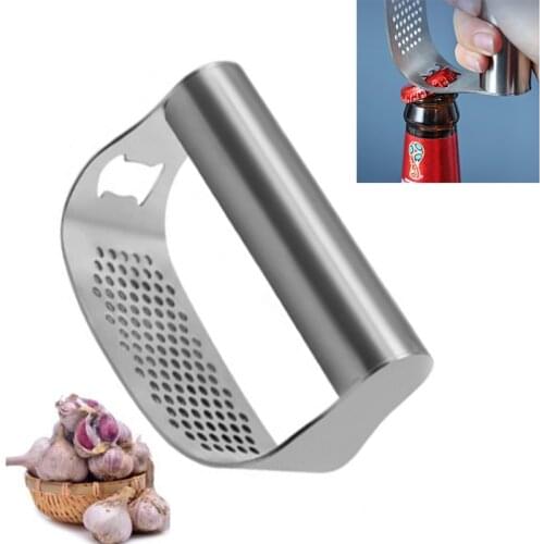 100% Stainless Steel Garlic Press Rocker Garlic Rocker Crusher Garlic Chopper Mincer Press Kitchen Garlic Masher Kitchen Tools