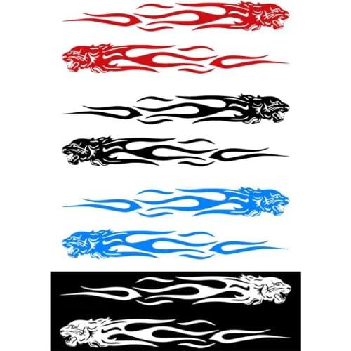 2pcs Tiger Flame Totem Car Decals Stickers Reflective 24cm Motorcycles Sticker G8TE