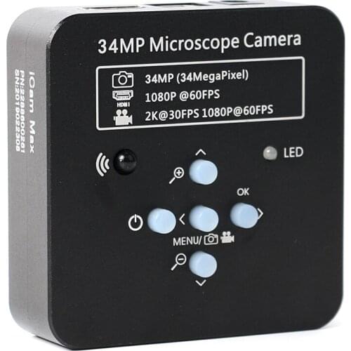 2020 Full HD 34MP 2K 1080P 3400W TF Video Recorder HDMI USB Industrial Electronic Laboratory Digital Video Microscope Camera