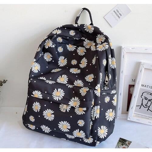 2020 pretty daisy design fashionable girl backpack middle school student book bag leisure backpack outdoor daily