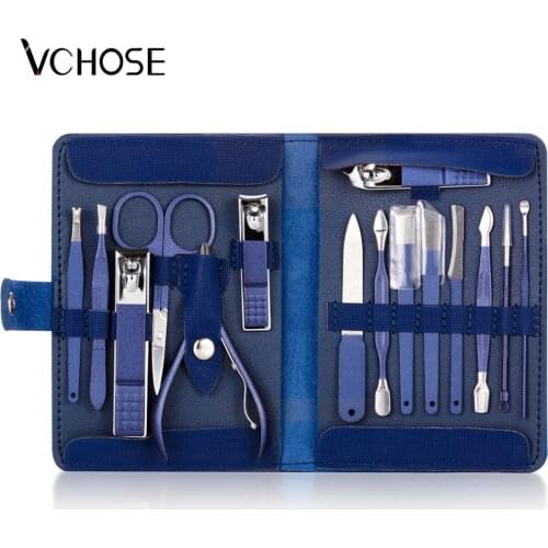 High Quality 15 Pcs Nail Scissors Nail Clippers Set Stainless Steel Pedicure Nail Cutter Set Portable Household Manicure Tool