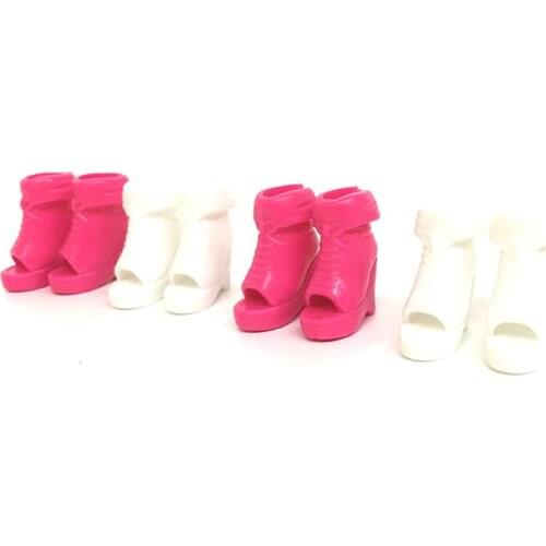 5 Pairs Colorful High Heels Sandals Accessories For Doll Shoes Clothes Dress Prop Girl Baby Fashion Best Gift Toys Wholesale