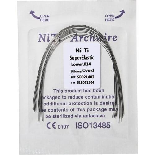 50pcs Orthodontic Dental Super Elastic Oval Form Niti Round Arch Wir