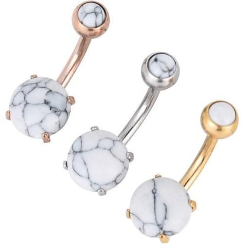 50pcs Body Jewelry Piercing New Navel Belly Button Bar Navel Body Piercing 14g Free shippment White Stone Navel Bar New