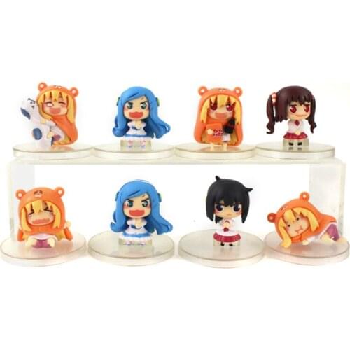 8PCSSet Anime 4CM Character Himouto! Umaru-chan Doma Umaru Figure Hamsters Model Q.Ver Cute Mini Action Collection PVC Toys