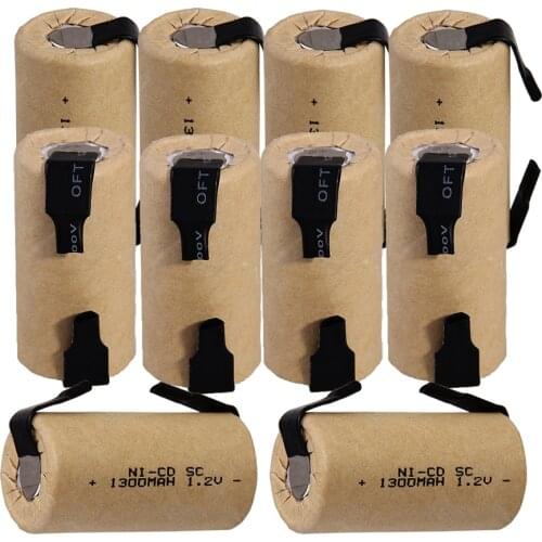 10 pcs SC batteries 1300mah 1.2v subc nicd battery replacement for CASALS power tool fast delivery SPAIN RUSSIA warehouse