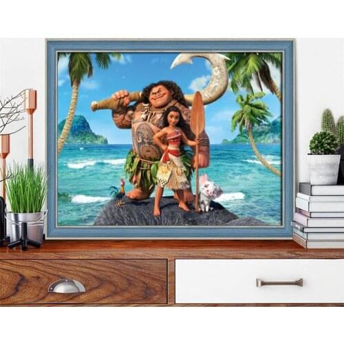 Diamond Painting Cartoon Embroidery Island Princess Square Round Mosaic Art 5D DIY Rhinestone Cross Stitch Kits Home Decoration