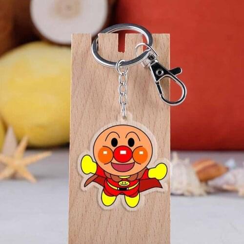 Anpanman Fashion Anime Acrylic Key Chains Cartoon Keyring Keychain Pendant Keyholder Unisex Birthday Gifts NEW