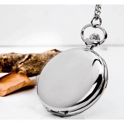 DHL Free Shipping 100pcs/lot Silver/Gold /Black/Bronze Polish Quartz Pocket Watch Jewelry Necklace Steampunk Watches Wholesale