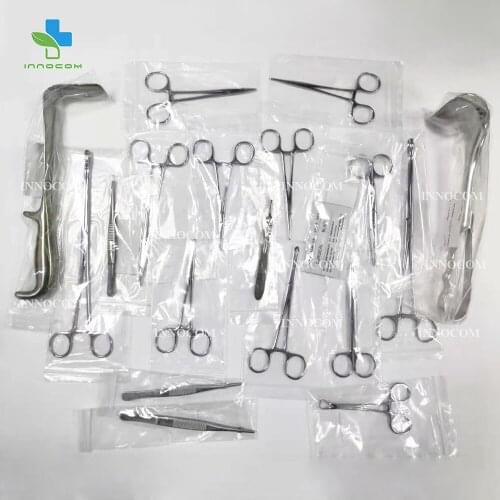 Hospital Gynecological Obstetric Surgical Cesarean Section Instrument Kit Surgery CS Set Stainless Steel C-section Instruments