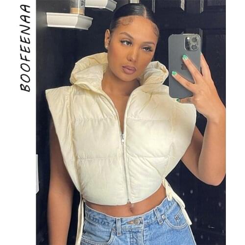 Женские пуховики с капюшоном BOOFEENAA China At AliExpress