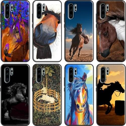 Beautiful Horse Case For Huawei P20 P30 P40 Lite P Smart 2019 2021 Nova 5T Honor 20 Pro 8A 8X 9X 10i Coque
