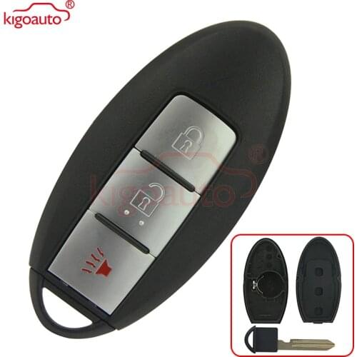 Kigoauto KR55WK49622 smart key case for Infiniti FX35 EX35 2 button with panic 2008 2009 2010 2011 2012