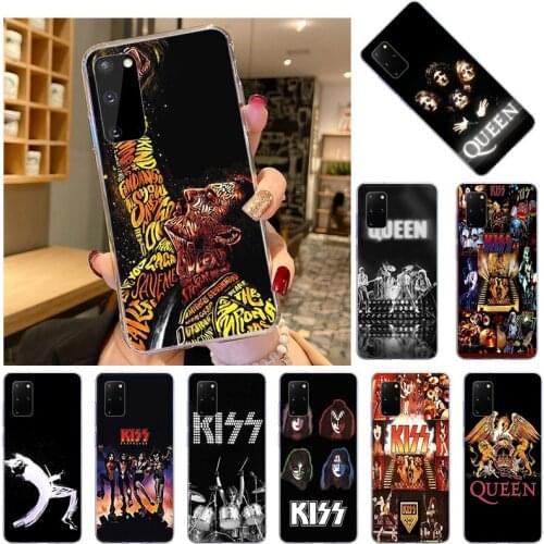 Phone Case For Samsung Galaxy S20 Ultra S10 S10e S9 S8 Plus S7 Note10 9 8 Kiss Rock QUEEN Soft Silicone TPU Cases Fashion Cover