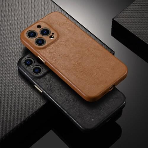 Genuine Real Leather Luxury Lambskin Shockproof Case Cover For iPhone 12 Pro Max 11 XR X 8 7