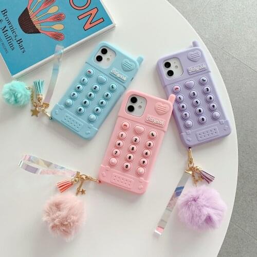 For IPhone 12 Case Retro Bubble Toy Relieve Pressure Case For IPhone 11 Pro Max X XR XSMax Mini Creative Shell Popit Back Cover
