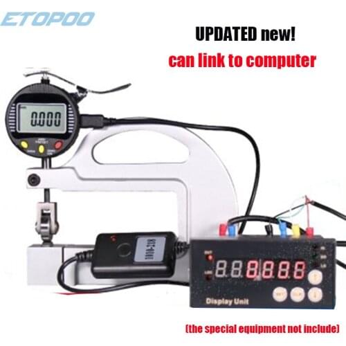 SHAN 0.01mm 10mm digital thickness gauge with roller insert metal thickness measurement leather film thickness measurement