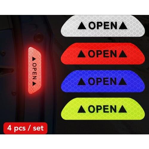 Car Door Stickers Universal Car Reflective Warning Sticker for Hyundai Solaris Accent I30 IX35 Tucson Elantra Santa Fe